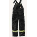 Carhartt  High-Visibility Striped Duck Bib Overalls - Arctic Quilt-Lined